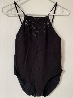 Free People Black Tank Body Suit